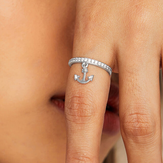 Shiny Sailor Silver Finger Ring,,hi-res image number null