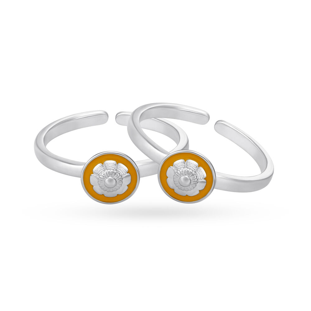 Caramel Silver Toe Ring