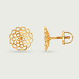 14KT Golden Flora Stud Earrings,,hi-res view 4