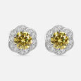 Sunlit Grace Silver Stud Earrings,,hi-res view 3