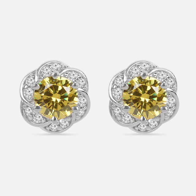Sunlit Grace Silver Stud Earrings,,hi-res image number null