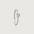Modern Halo Silver Ring,,hi-res view 3