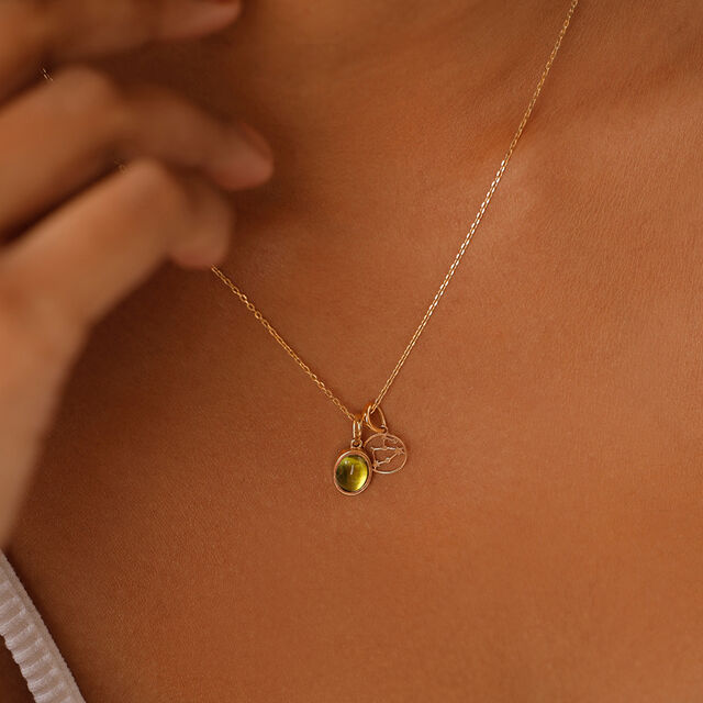 14KT Leo Birthstone Pendant,,hi-res image number null
