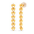 14KT Yellow Gold Hearts In Harmony Drop Earrings,,hi-res view 3