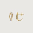 Fluid Embrace Diamond Hoop Earrings,,hi-res view 5