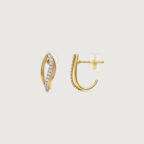 Fluid Embrace Diamond Hoop Earrings