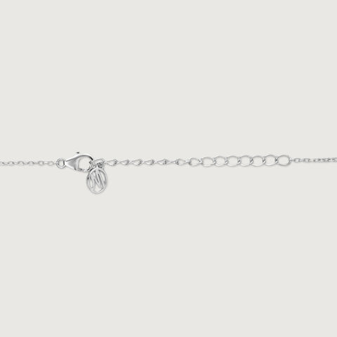 Radiant Halo Silver Necklace