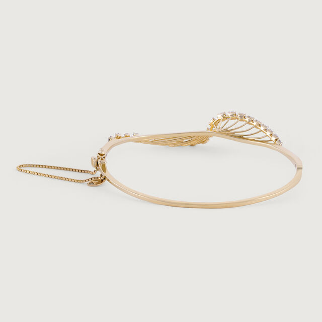 Elegant Precision Gold & Diamond Bangle,,hi-res image number null