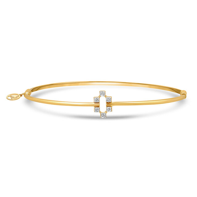 14KT Yellow Gold Radiant Reflections Diamond Bangle,,hi-res image number null