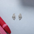 Enchanting Feather Silver Studs Earrings,,hi-res view 1