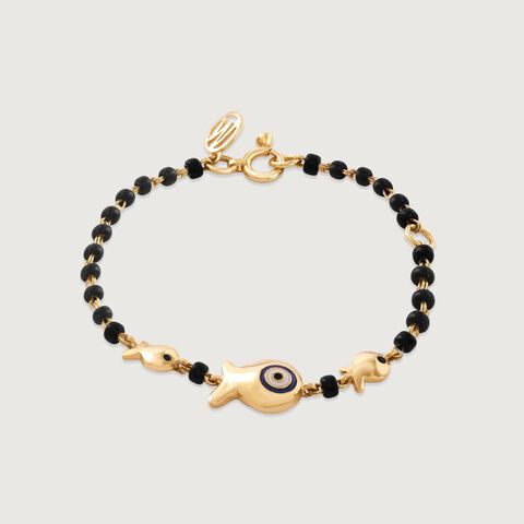 Evil Eye Splash Gold Bracelet