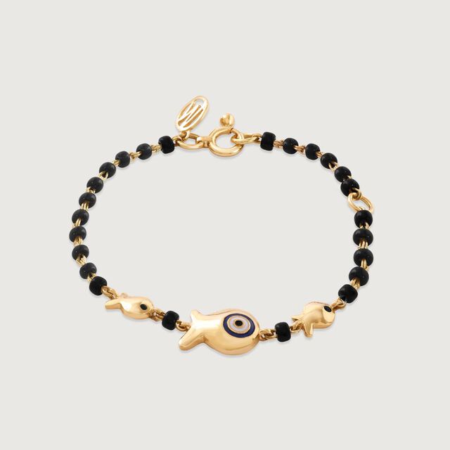 Evil Eye Splash Gold Bracelet,,hi-res image number null