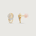 Solar Swirl Diamond Stud Earrings,,hi-res view 4