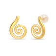 18KT Gold Dawn Spirals Stud Earrings,,hi-res view 3