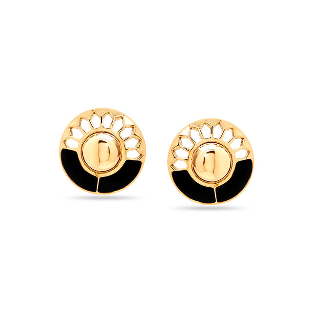 14KT Yellow Gold Radiant Stud Earrings,,hi-res image number null