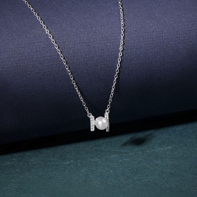 Chic Pearl Silver Necklace,,hi-res image number null