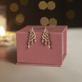 Luminous Rippling Diamond Drop Earrings,,hi-res view 1