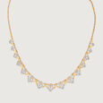 Geometric Chic Gold & Diamond Necklace,,hi-res view 3