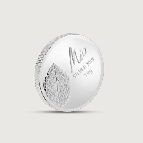 10 GM 999 Sacred Tulsi Leaf silver Coin