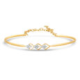 14 KT Yellow Gold Alpine Ascent Diamond Bangle,,hi-res view 2