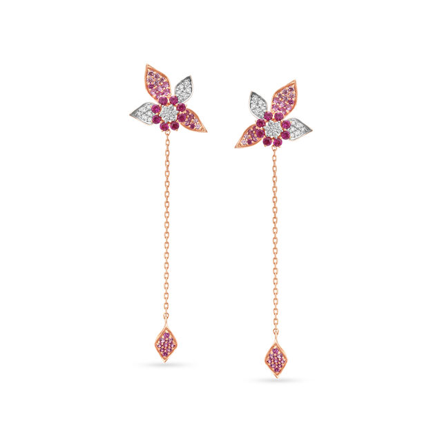 14kt Rose Gold Springs Favorite Diamond Drop Earrings,,hi-res image number null