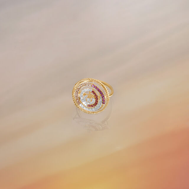 Radiant Spiral Diamond Ring,,hi-res image number null