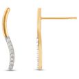 14kt Yellow Gold Diamond Stud Earrings,,hi-res view 2