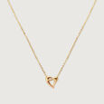 Heart Loop Gold Necklace,,hi-res view 3
