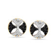 14KT Yellow Gold Classy Abstract Diamond Stud Earrings,,hi-res view 1