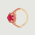 Radiant Red Tourmaline Gold Ring,,hi-res view 4