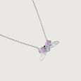 Blissful Ladybug Silver Necklace,,hi-res view 4