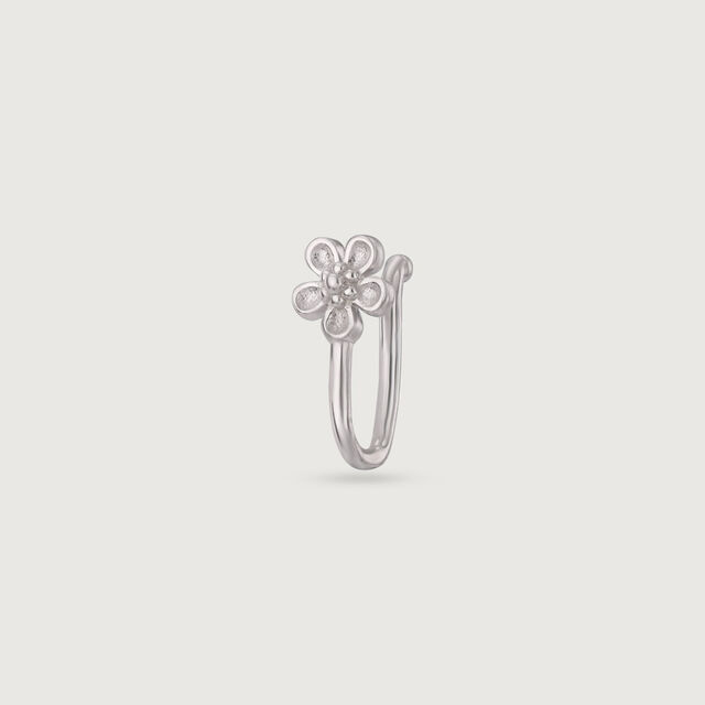 Petite Bloom Silver Nose Pin,,hi-res image number null