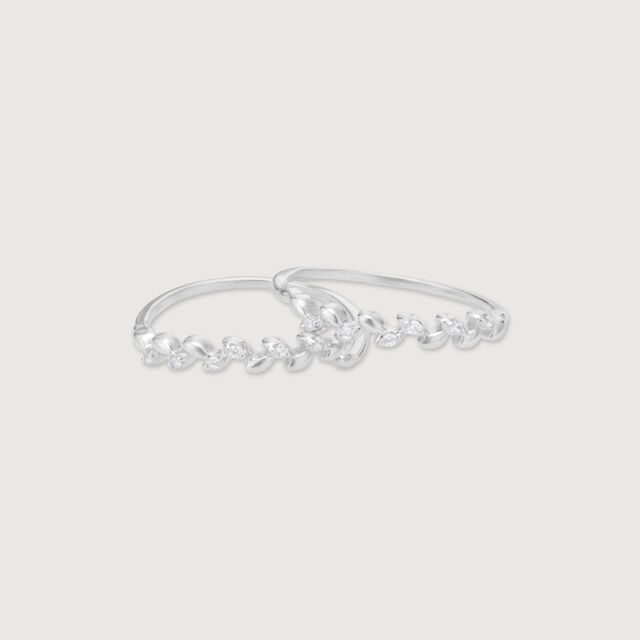 Chic Leaf Silver Toe Rings,,hi-res image number null