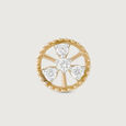 Radiant Clover Gold and Diamond Nose Pin,,hi-res view 3