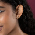 Glam Bubble Gold & Diamond Stud Earrings,,hi-res view 2