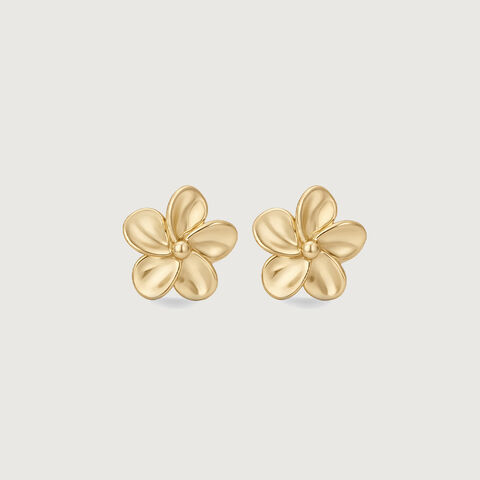 Bloom Petal Gold Stud Earrings