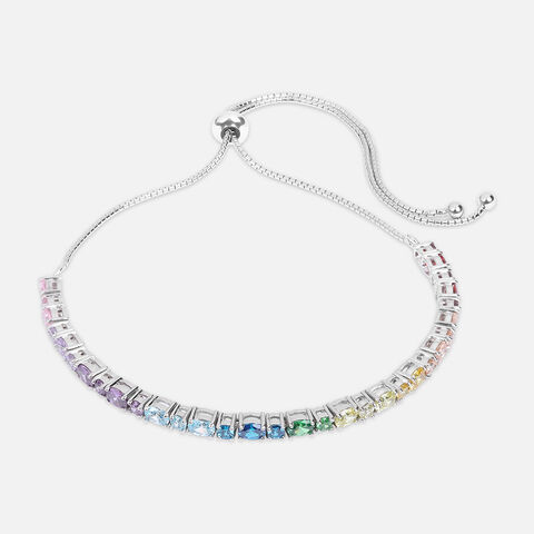 Rainbow Radiance Silver Bracelet