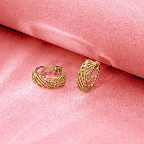 Timeless Twirl Gold Hoop Earrings