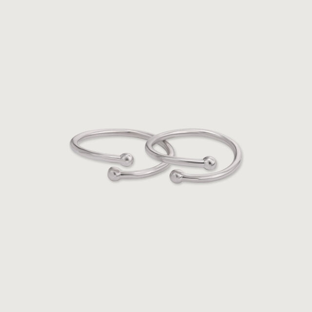 Modern Loop Silver Toe Rings,,hi-res image number null