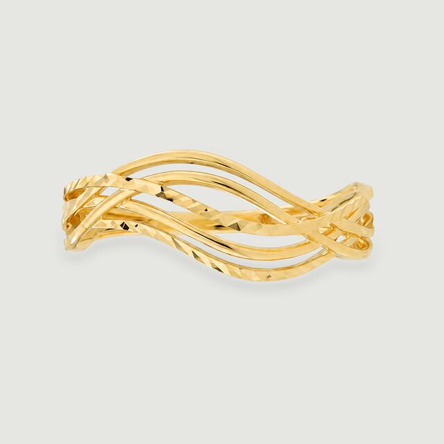 Sculpted Current Gold Ring,,hi-res image number null
