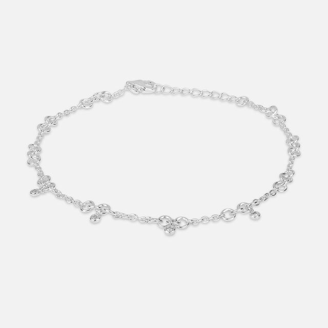 Whimsy Chains Silver Anklet,,hi-res image number null