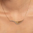 Cascading Sparkle Gold & Diamond Necklace,,hi-res view 2