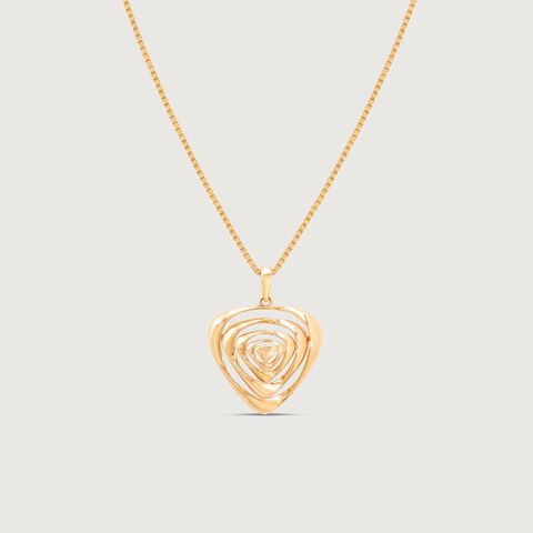Radiant Spiral Gold Pendant