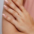 14KT Yellow Gold Ice Spike Symphony Diamond Ring,,hi-res view 1