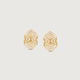 Arcade Elegance Gold Stud Earrings,,hi-res view 3
