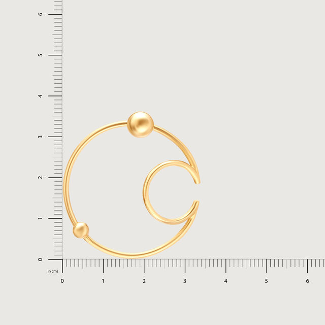Starship Sparklers 14KT Yellow Gold Orbit-Inspired Stud Earring,,hi-res image number null