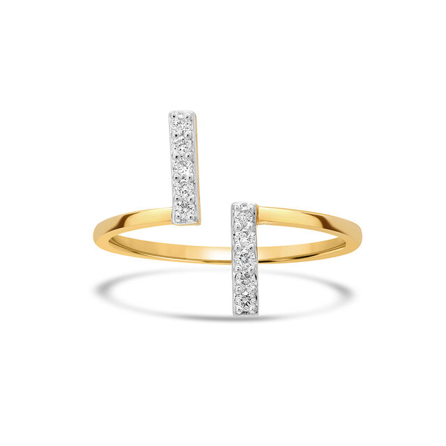 14KT Yellow Gold Radiant Orbit Adjustable Diamond Ring,,hi-res image number null