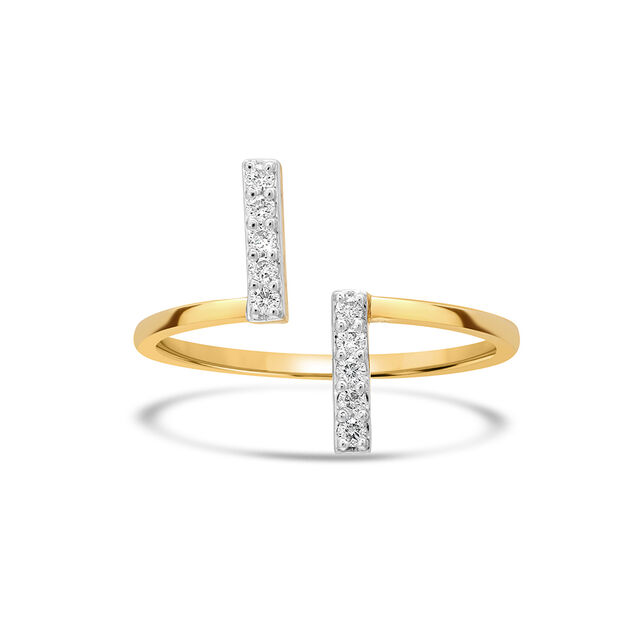 14KT Yellow Gold Radiant Orbit Adjustable Diamond Ring,,hi-res view 2
