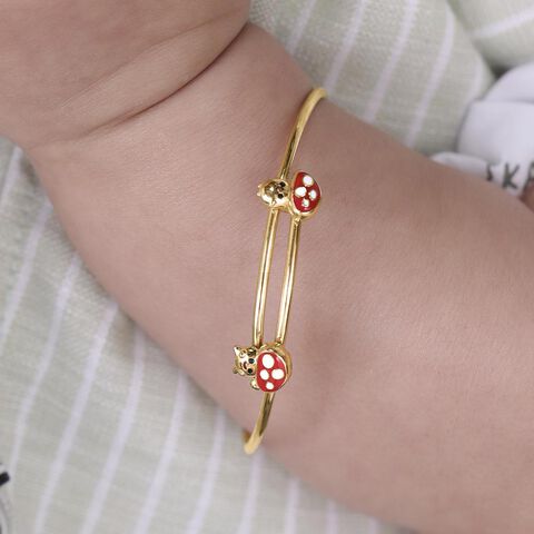 Flutter Ladybugs Gold Bangle