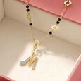 Mia Sutra DIY with Alphabet Charms- M,,hi-res view 1